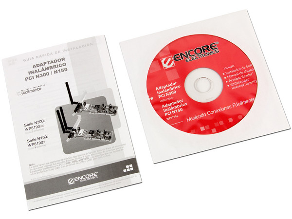 Tarjeta de Red Encore, Inalámbrica IEEE 802.11n, hasta 300Mbps, PCI