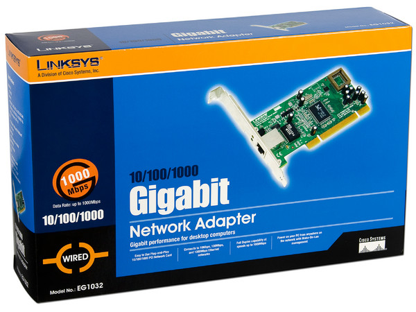 Tarjeta de Red Linksys Gigabit, 10/100/1000 Ethernet PCI.   
