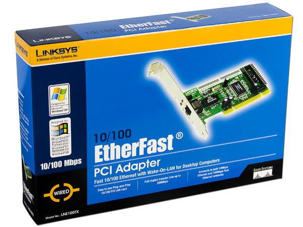 Tarjeta de Red Linksys, 10/100 Ethernet PCI.