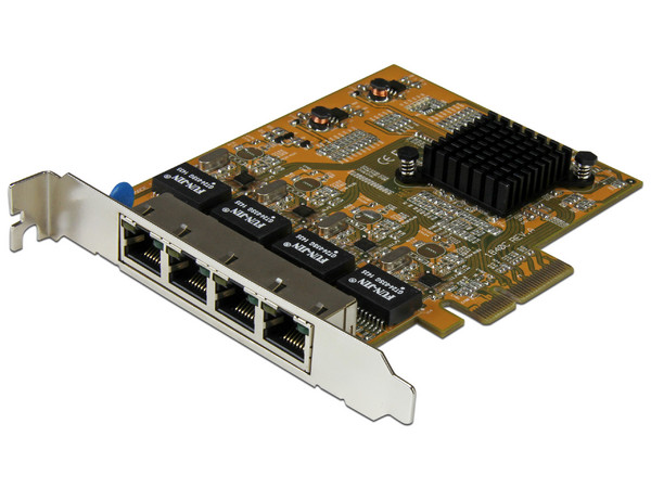 Tarjeta de Red PCI Express ethernet Gigabit con 4 puertos RJ45.