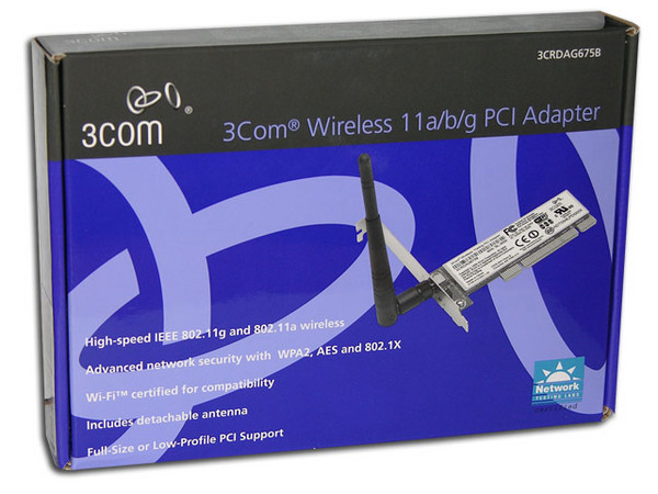 Tarjeta de Red 3COM Inalámbrica para PC, 11 A/B/G, Interfase PCI