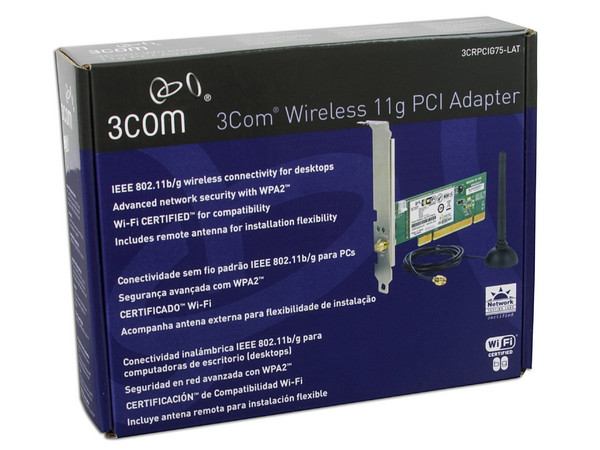 Tarjeta de Red 3COM Inalámbrica para PC, IEEE 802.11b y 802.11g, Interfase PCI