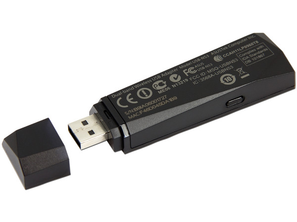Adaptador Inalámbrico ASUS Wireless-N Dual-Band, USB.