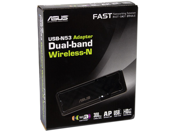 Adaptador Inalámbrico ASUS Wireless-N Dual-Band, USB.