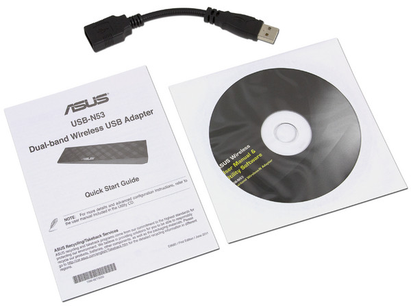 Adaptador Inalámbrico ASUS Wireless-N Dual-Band, USB.