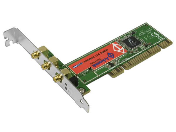 Tarjeta de Red Advantek Networks WavePro de 3 Antenas, Inalámbrica MIMO IEEE 802.11b/g, 54Mbps, PCI