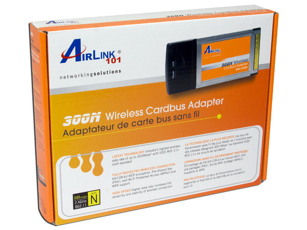 Tarjeta AirLink 101 300N Cardbus Inalámbrica hasta 300Mbp IEEE 802.11n
