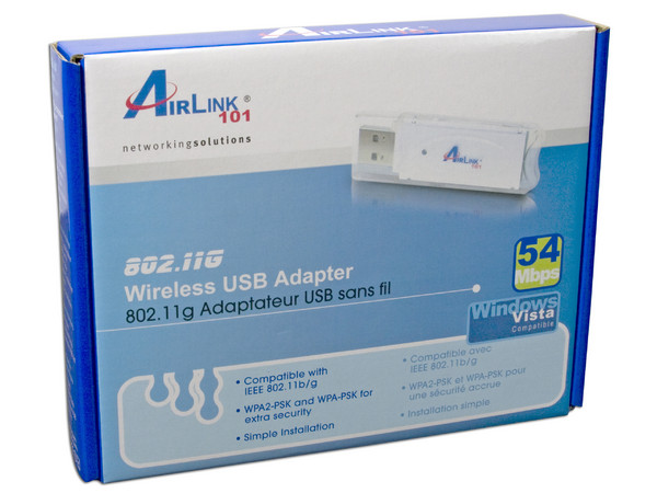 Adaptador USB AirLink 101, 802.11b/g, Inalámbrico 54Mbps