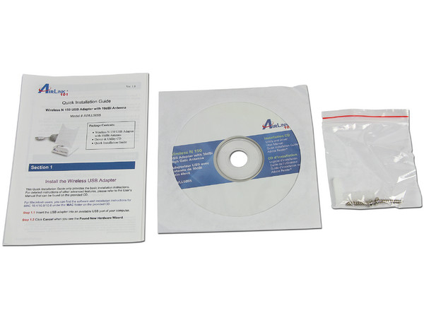 Adaptador Inalámbrico USB AirLink 101 Wireless N 150, 10dbi con Antena Amplificadora