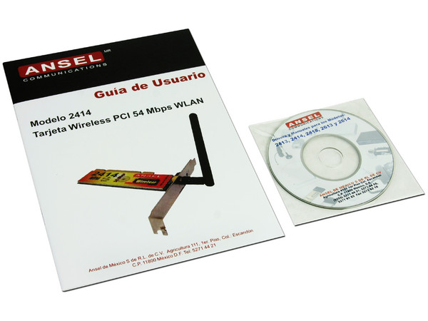 Tarjeta de Red ANSEL, Inalámbrica IEEE 802.11g/b, 54Mbps, PCI 2.2
