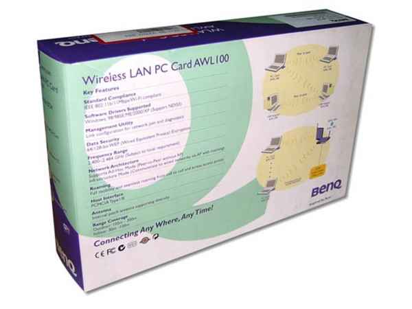 T. de Red BenQ Inalámbrica AWL100, para Laptop, 11Mbps, PCMCIA II
