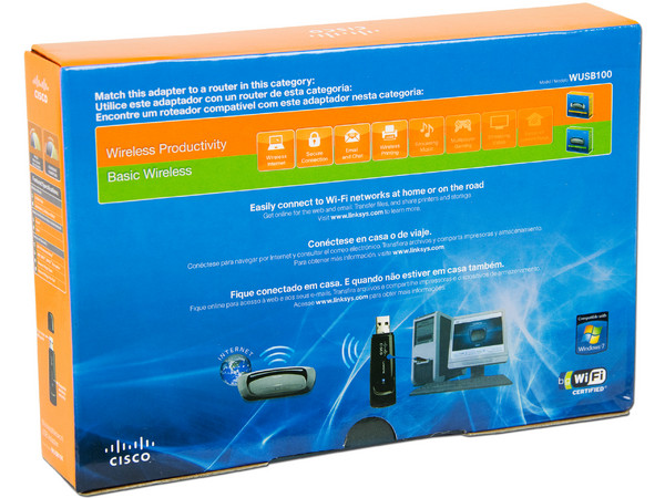 Adaptador Inalámbrico USB Cisco, Wireless N.