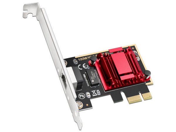 Tarjeta de Red Cudy PE25, Hasta 2500 Mbit/s, PCI Express.