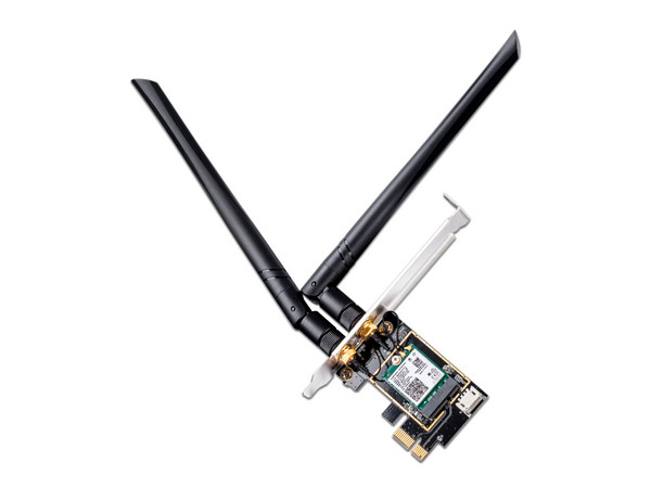 Tarjeta de Red Cudy WE3000S, De Triple banda 2.4 GHz 5.0 GHz y 6Ghz, Wireless AX (Wi-Fi 6E), Hasta 2400 Mbit/s, Bluetooth 5.2, PCI Express.