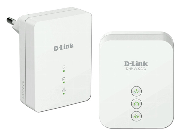 Kit Adaptadores de red Powerline N150 D-Link DHP-W221AV/L hasta 200 Mbps.