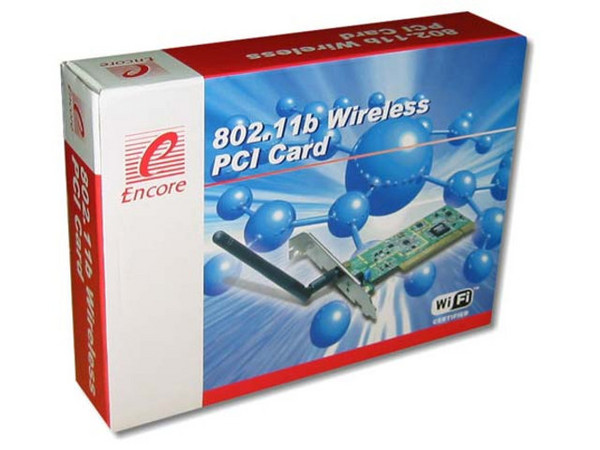 T. de Red marca Encore, Inalámbrica de 11Mbps, para PC, PCI