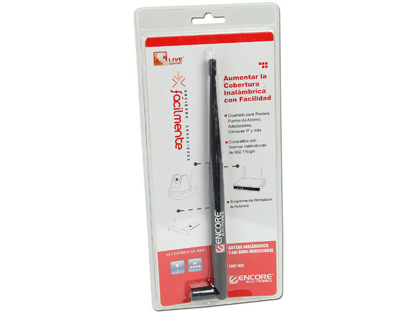 Antena Omni-directional Encore para interiores, 2.4GHz, 7dBi.