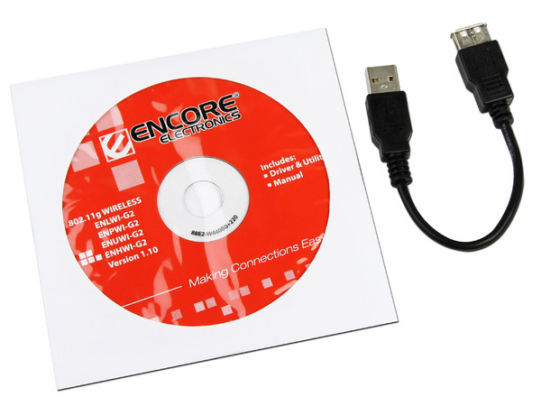 Adaptador Encore USB 802.11G Wireless G, 54Mbps, hasta 100mts.