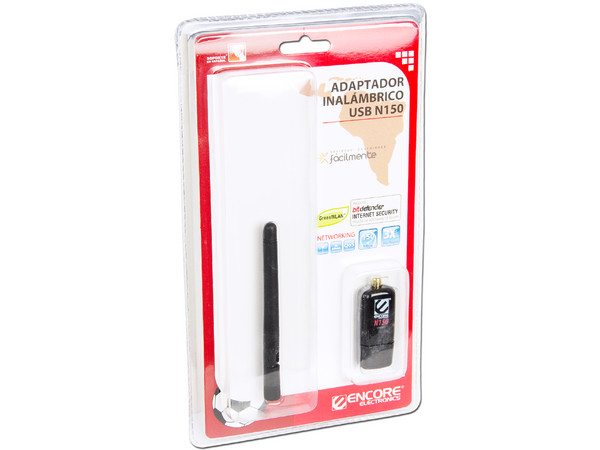  Adaptador Inalámbrico USB Encore N150, con Antena Amplificadora
