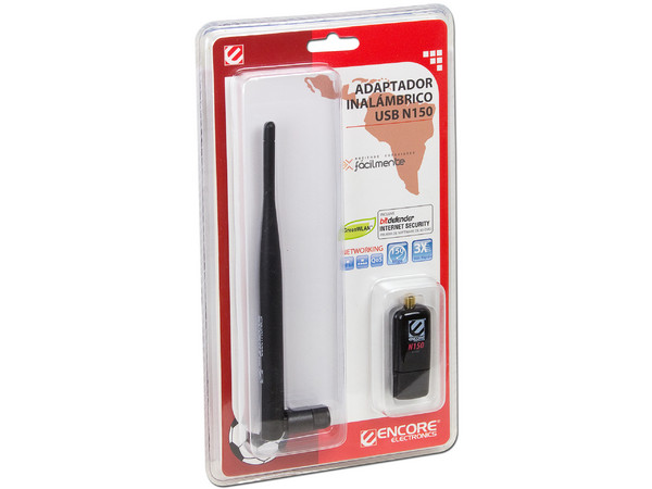 Adaptador Inalámbrico USB Encore N150 con Antena.
