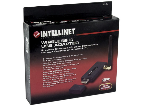 Adaptador USB Inalámbrico G INTELLINET, 802.11b/g, 54Mbps
