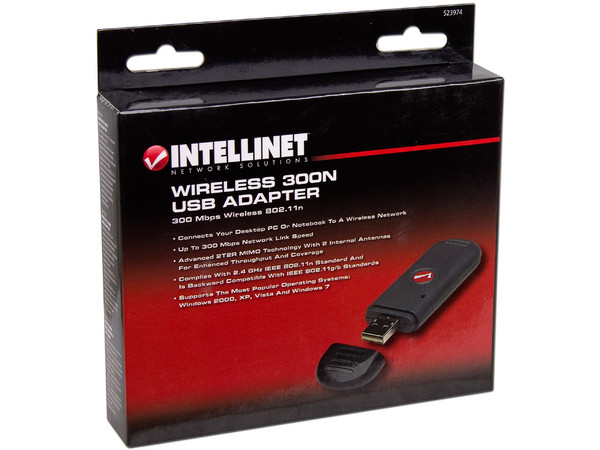 Adaptador Inalámbrico USB Intellinet 300N