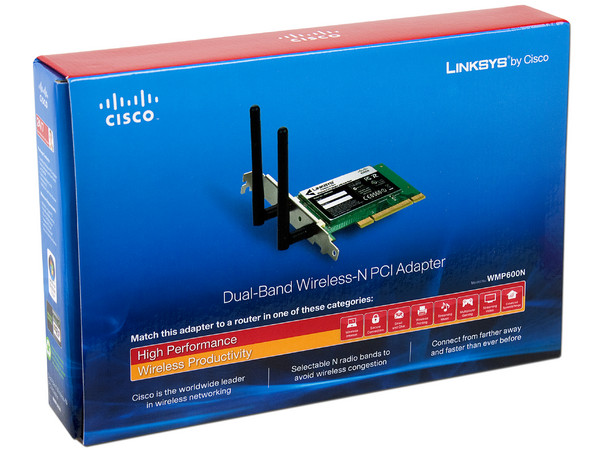 Tarjeta de Red Inalámbrica Linksys, Dual-band, IEEE 802.11a/b/g/n, PCI.