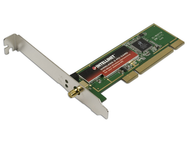 Tarjeta de Red INTELLINET, Inalámbrica IEEE 802.11b/g, 54Mbps, PCI      