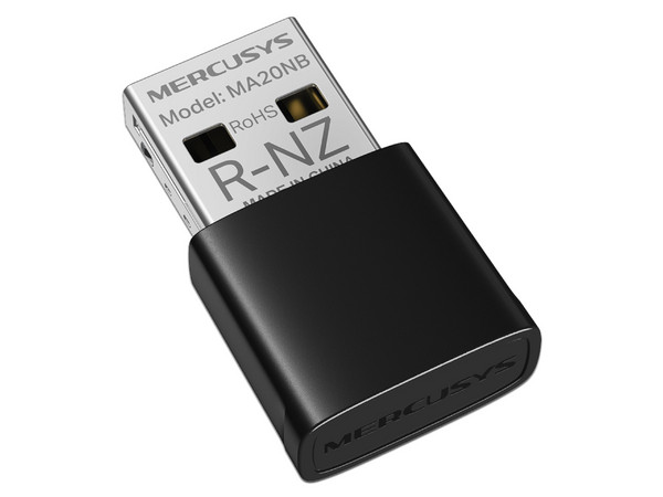 Adaptador USB Wi-Fi Mercusys MA20NB, AC650 Nano, Doble Banda, Wi-Fi 5, 433 Mbps, Bluetooth 5.3. Color Negro.