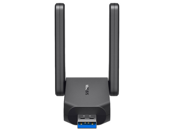 Adaptador Inalámbrico USB Mercusys MA32H, Doble Banda, Wireless AC (Wi-Fi 5), Hasta 867Mbps, 2 Antenas, USB. Color Negro.