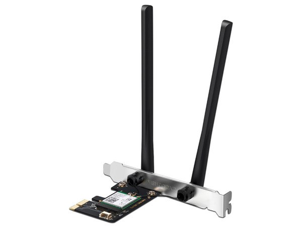 Tarjeta de Red Inalámbrica Mercusys MA80XE, Doble banda, AX3000 (Wi-Fi 6), 2.4GHz y 5GHz, Hasta 3000Mbps, PCI Express.