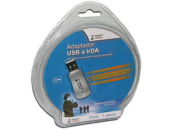 Adaptador USB a IrDA transmisión infrarroja de hasta 1m de distancia