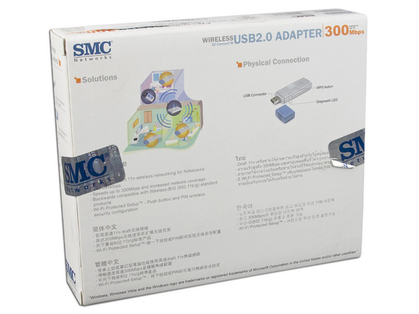 Adaptador de Red SMC, Inalámbrico USB, 802.11n