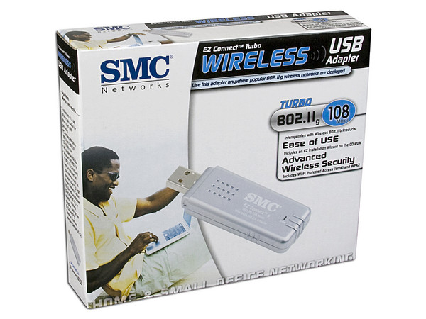 Adaptador USB SMC Turbo 802.11g Inalámbrico de 2.4GHz y 108Mbps