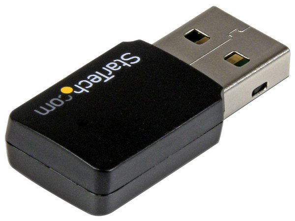 Mini Adaptador Inalámbrico USB Startech USB433WACDB de doble banda, Wireless AC (Wi-Fi 5), hasta 600Mbps, USB.