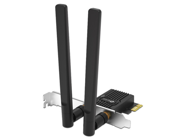 Adaptador Inalámbrico TP-LinkArcher TX10E, Doble Banda, Wireless AX900 (Wi-Fi 6), Hasta 887Mbps, PCI Express. Color Negro.