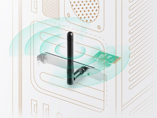 Adaptador Inalámbrico TP-Link TL-WN781ND, Wireless N (Wi-Fi 4), hasta 150Mbps, PCI Express.