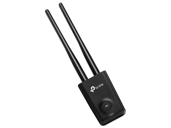 Adaptador Inalámbrico de alta potencia TP-Link TL-WN8200ND, Wireless N (Wi-Fi 4), hasta 300 Mbps, doble antena de alta ganancia, USB.