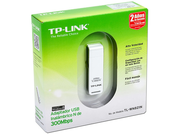 Adaptador USB TP-LINK Wireless N, hasta 300Mbps.