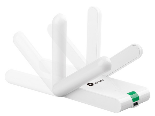 Adaptador USB TP-Link High Gain Wireless N, hasta 300 Mbps.