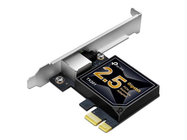 Adaptador de red TP-Link TX201 con puerto RJ-45 Gigabit / Megabit de hasta 2.5Gbps, hasta 300Mbps, PCI Express 3.0 x4.