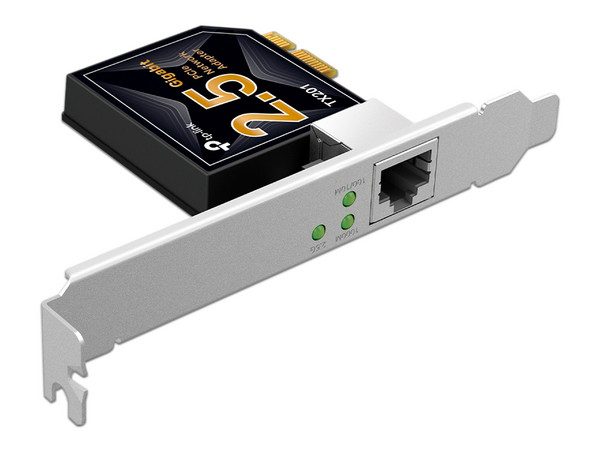 Adaptador de red TP-Link TX201 con puerto RJ-45 Gigabit / Megabit de hasta 2.5Gbps, hasta 300Mbps, PCI Express 3.0 x4.