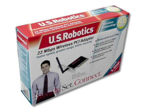 Tarjeta de Red US Robotics Inalambrica para PC, PCI, 22MBPS