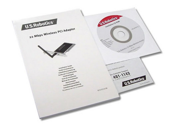 Tarjeta de Red US Robotics Inalambrica para PC, PCI, 22MBPS