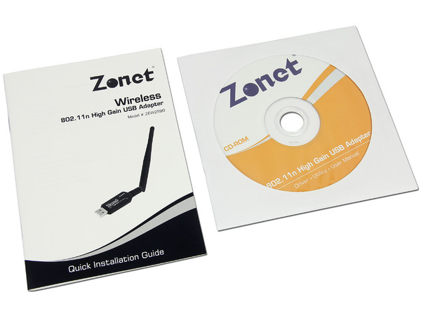 Adaptador Inalámbrico Zonet USB 802.11n con Antena Amplificadora.