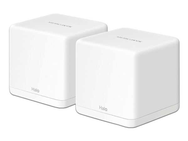 Sistema de Wi-Fi en Malla Mercusys Halo H30G de Doble Banda, Wi-Fi 5, hasta 1300 Mbps, (Paquete de 2) Color Blanco.