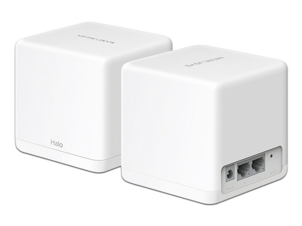 Sistema de Wi-Fi en Malla Mercusys Halo H30G de Doble Banda, Wi-Fi 5, hasta 1300 Mbps, (Paquete de 2) Color Blanco.