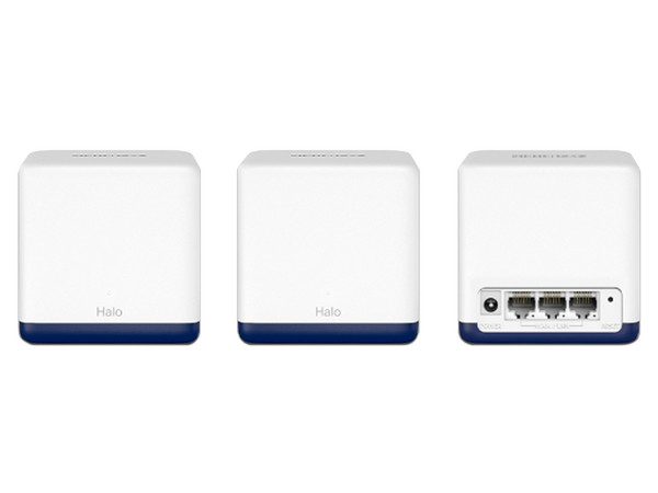 Sistema de Wi-Fi en Malla Mercusys Halo H50G de Doble Banda, Wireless AC (Wi-Fi 5), hasta 1900 Mbps, (Paquete de 3). Color Blanco.