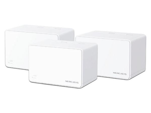 Sistema de Wi-Fi en Malla Mercusys HALO H80X3 AX3000 WiFi, de Doble banda, 2.4GHz y 5GHz, Wireles AX (Wi-Fi 6), Hasta 3000 Mbps, cubre hasta 650Mts (Pack de 3 Piezas).