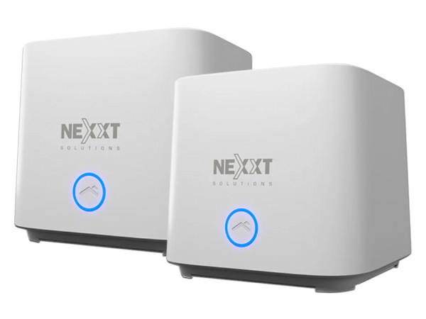 Sistema de Wi-Fi en Malla Nexxt Home Bolt AX1800, Wireless AX (Wi-Fi 6), hasta 1800 Mbps, 2 piezas.